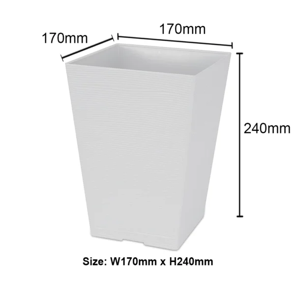 Felton FBL2511 Pasu Bunga Flower Pot W17 x H24cm Dengan Tapak With Saucer White Brown Grey