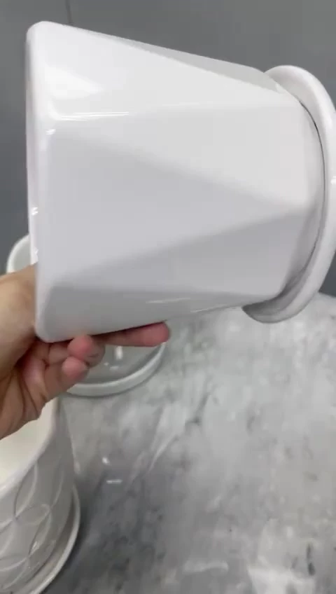 Simplified Style Ceramic Flower Pot Indoor Creative Round Small Ceramic Vase Plant Pasu Bunga Seramik YTX