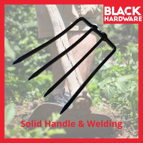 Black Hardware REMAX 4 Teeth Agriculture Farm Plant Fork Changkul Kebun Taman Penyodok Scope Hoe Shade Shovel Spade Tool