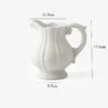 Ready Stock SONDER Ceramic Vase with Handle Modern Farmhouse Pitcher Vase for Home Decor Rustic Pottery Vase Decorative Flower Vase Clay Vase Centerpieces for Living Room