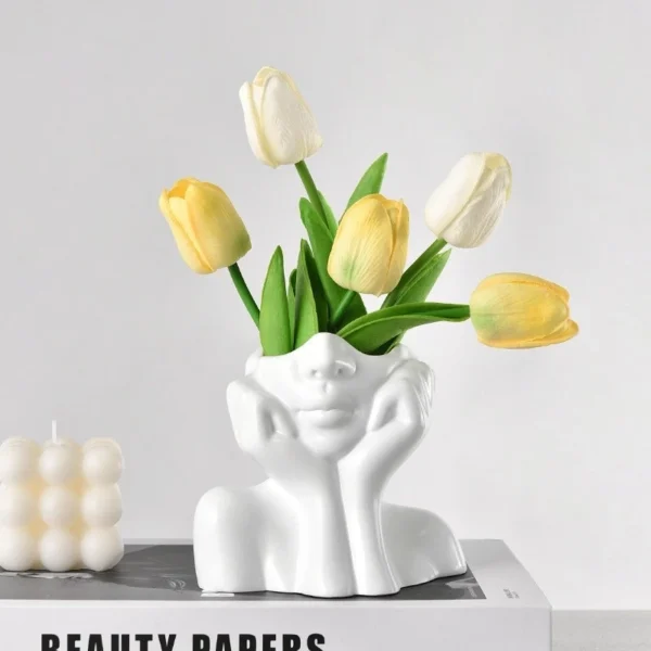 Nordic Vinyl Vase Creative Human Body Shape Hydroponic Vase Desktop Ornament Home Decor