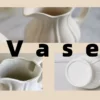 Ready Stock SONDER Ceramic Vase with Handle Modern Farmhouse Pitcher Vase for Home Decor Rustic Pottery Vase Decorative Flower Vase Clay Vase Centerpieces for Living Room