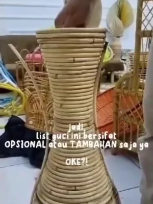 Flower Vase Jar for Living Room Decoration Made of Natural Rattan 30CM 50CM 70CM natural