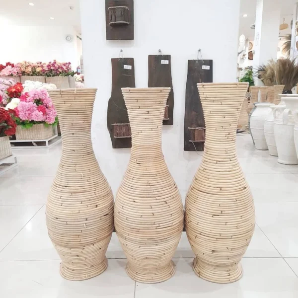 Flower Vase Jar for Living Room Decoration Made of Natural Rattan 30CM 50CM 70CM natural