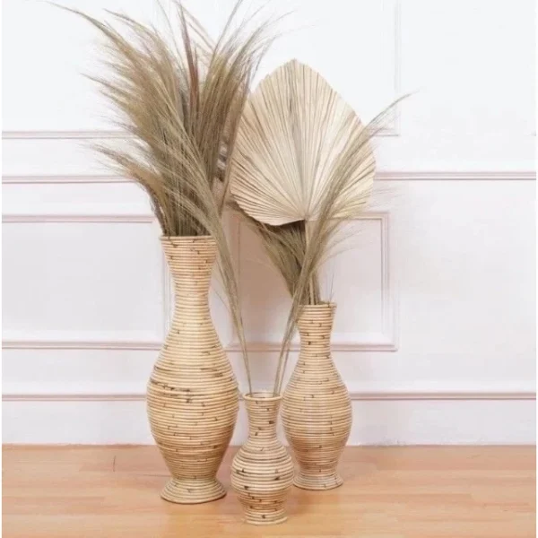 Flower Vase Jar for Living Room Decoration Made of Natural Rattan 30CM 50CM 70CM natural