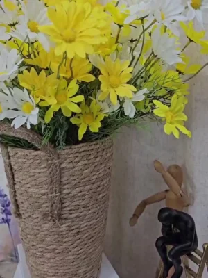 Basket Rattan Vase Nordic Bamboo Basket Rattan Pot