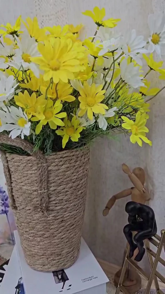 Basket Rattan Vase Nordic Bamboo Basket Rattan Pot