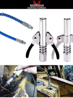 10000psi Double Handle Grease Quick Self Locking Coupler Tool Leak Free Heavy Duty Quick Self Lock Oil Injector Nozzle