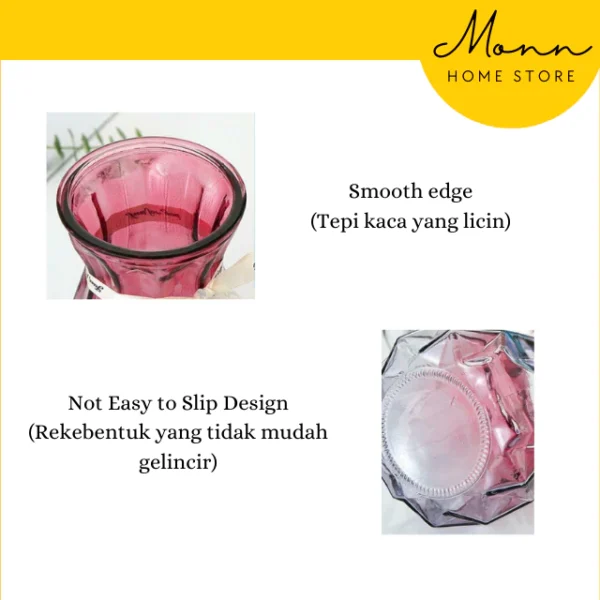 READY STOCK MONN 25cm European Style Clear Vase for Home Office Flower Deco Pasu Bunga Lutsinar European