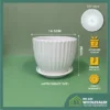 Simplified Style Ceramic Flower Pot Indoor Creative Round Small Ceramic Vase Plant Pasu Bunga Seramik YTX