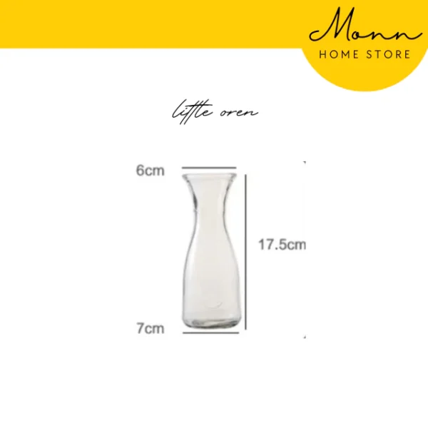 READY STOCK MONN European Minimalist Style Clear Vase for Home Office Flower Deco