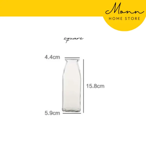 READY STOCK MONN European Minimalist Style Clear Vase for Home Office Flower Deco
