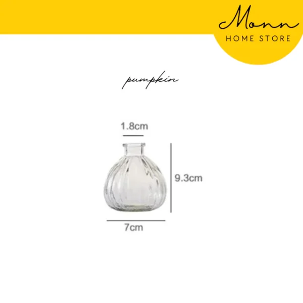 READY STOCK MONN European Minimalist Style Clear Vase for Home Office Flower Deco