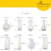 READY STOCK MONN European Minimalist Style Clear Vase for Home Office Flower Deco