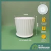 Simplified Style Ceramic Flower Pot Indoor Creative Round Small Ceramic Vase Plant Pasu Bunga Seramik YTX