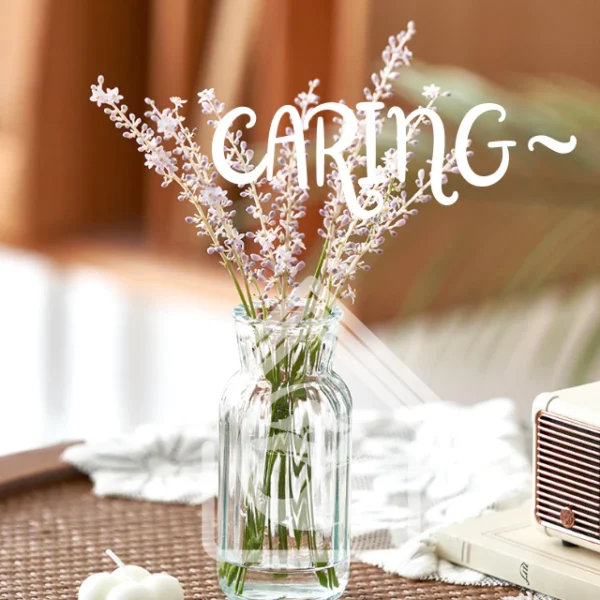 GLASS Nordic Transparent Home Office Display Deco Flower Vase Dry Vase Pasu Kaca Bunga Lut Sinar