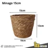 Basket Rattan Vase Nordic Bamboo Basket Rattan Pot