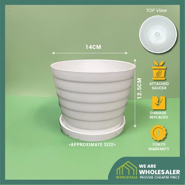 Simplified Style Ceramic Flower Pot Indoor Creative Round Small Ceramic Vase Plant Pasu Bunga Seramik YTX