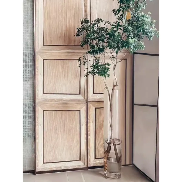 Locaupin Clear Glass Cylinder Vase Floating Candle Holder Vase Decor Vases Clear Vases for Wedding Decorations