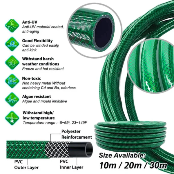 my-11134207-7r98u-ltm0lvwc3wgk73.webp OOKAS Heavy Duty PVC Water Hose Set Multi Purpose Garden Car Wash Hose