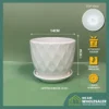 Simplified Style Ceramic Flower Pot Indoor Creative Round Small Ceramic Vase Plant Pasu Bunga Seramik YTX