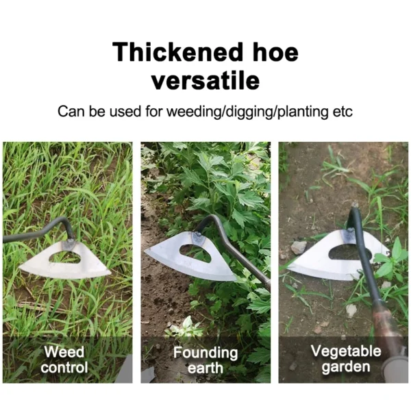 Garden Hoe with Hollow Design for Easy Weeding Silver 16cm x 28cm