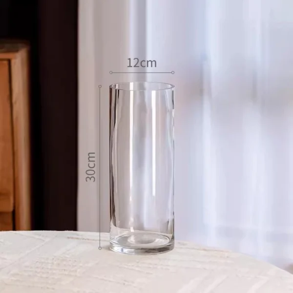 Locaupin Clear Glass Cylinder Vase Floating Candle Holder Vase Decor Vases Clear Vases for Wedding Decorations