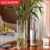 Locaupin Clear Glass Cylinder Vase Floating Candle Holder Vase Decor Vases Clear Vases for Wedding Decorations