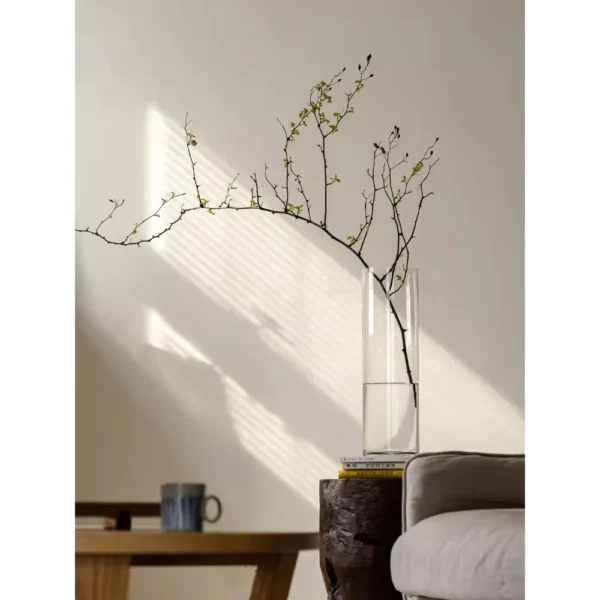 Locaupin Clear Glass Cylinder Vase Floating Candle Holder Vase Decor Vases Clear Vases for Wedding Decorations