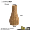 Basket Rattan Vase Nordic Bamboo Basket Rattan Pot