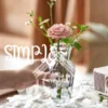 GLASS Nordic Transparent Home Office Display Deco Flower Vase Dry Vase Pasu Kaca Bunga Lut Sinar