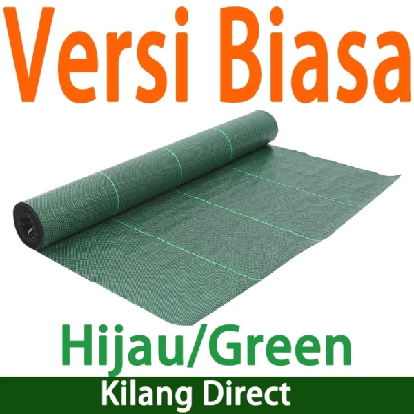 50M 100M Warna Hijau Hitam Weed Control Mat Pertanian Plastic Cover