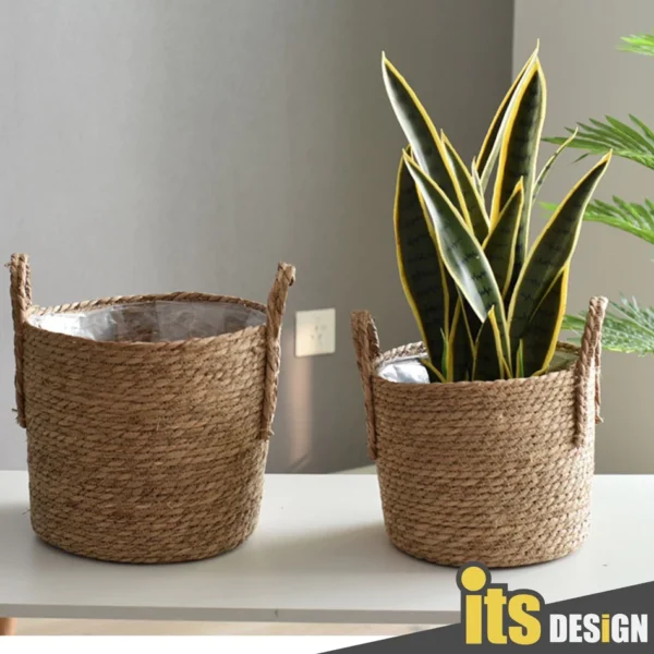 Basket Rattan Vase Nordic Bamboo Basket Rattan Pot