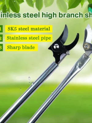 Stainless Steel Extended High Branch Shears Green Garden Shears Extended Scissors Extended Poles Pruning Shears
