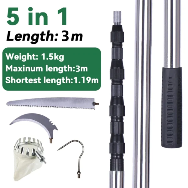 my-11134207-7rasj-m6xc3gk83fy12b.webp SANTINO 7M Telescopic High Pruning Branch Shears Saw Cutter Kelapa Fruit Picker Viral