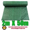 50M 100M Warna Hijau Hitam Weed Control Mat Pertanian Plastic Cover