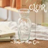 GLASS Nordic Transparent Home Office Display Deco Flower Vase Dry Vase Pasu Kaca Bunga Lut Sinar