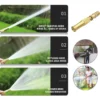 Brass Hose Nozzle High Pressure Adjustable Twist Host Garden Hose Water Jet Sprayer