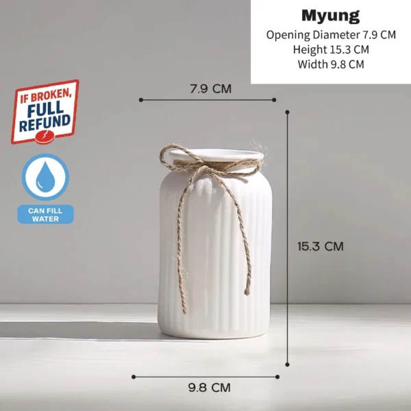 HARII POTTER Ceramic Vase Korean Series Artistic Elegant Home Deco Pasu Seramik Nordic Korean Series