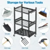 PACKONE Gardening Tool Rack Agricultural Tool Storage Rack Metal Tool Rack alat Suitable For Gardens Warehouses