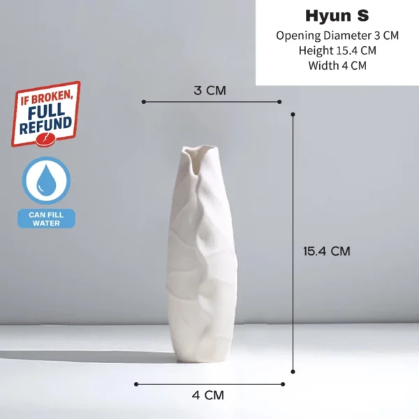 HARII POTTER Ceramic Vase Korean Series Artistic Elegant Home Deco Pasu Seramik Nordic Korean Series