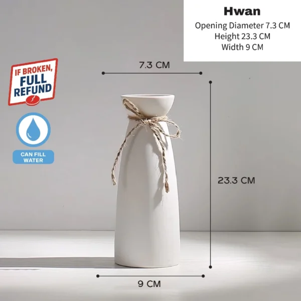 HARII POTTER Ceramic Vase Korean Series Artistic Elegant Home Deco Pasu Seramik Nordic Korean Series