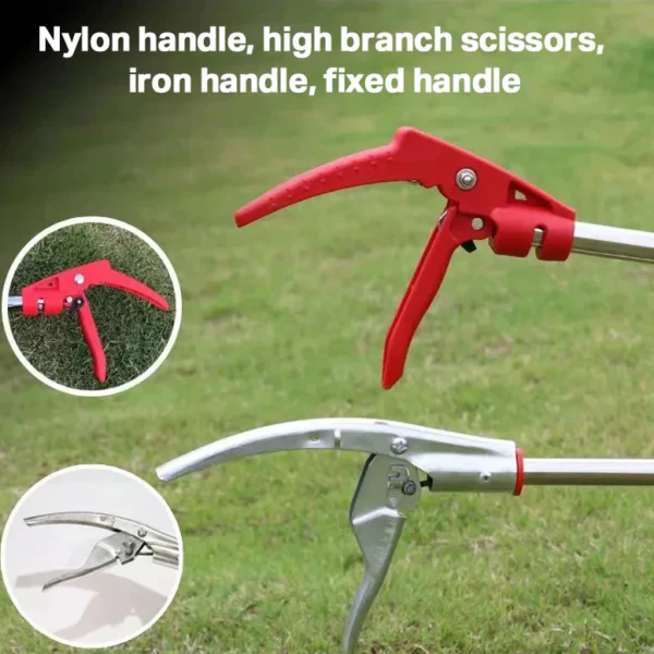 Stainless Steel Extended High Branch Shears Green Garden Shears Extended Scissors Extended Poles Pruning Shears