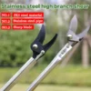 Stainless Steel Extended High Branch Shears Green Garden Shears Extended Scissors Extended Poles Pruning Shears