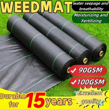 Weedmat Thickest Weed Control Mat Garden Green House Pertanian Plastic Cover