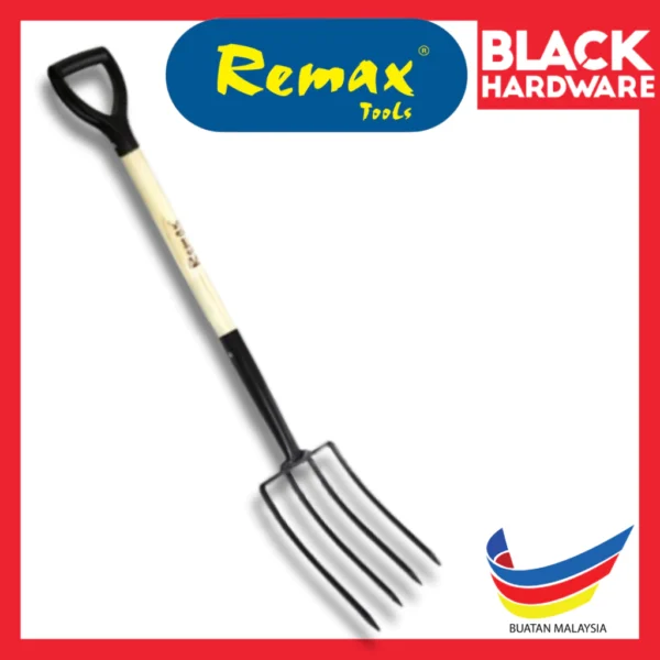 Black Hardware REMAX 4 Teeth Agriculture Farm Plant Fork Changkul Kebun Taman Penyodok Scope Hoe Shade Shovel Spade Tool