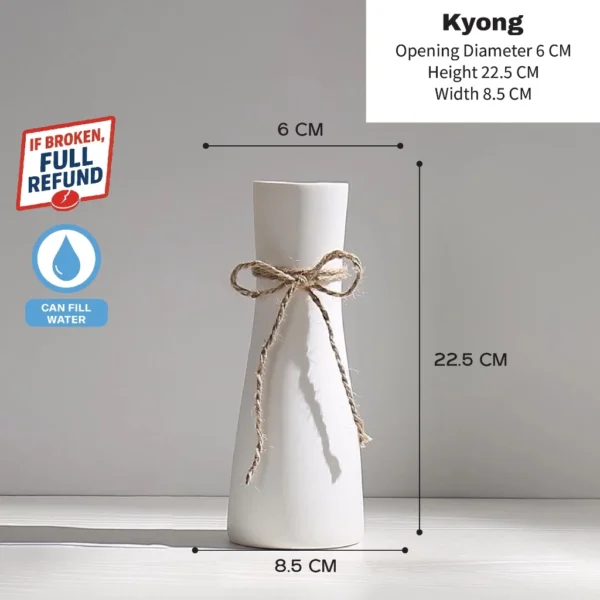 HARII POTTER Ceramic Vase Korean Series Artistic Elegant Home Deco Pasu Seramik Nordic Korean Series