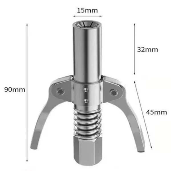 10000psi Double Handle Grease Quick Self Locking Coupler Tool Leak Free Heavy Duty Quick Self Lock Oil Injector Nozzle