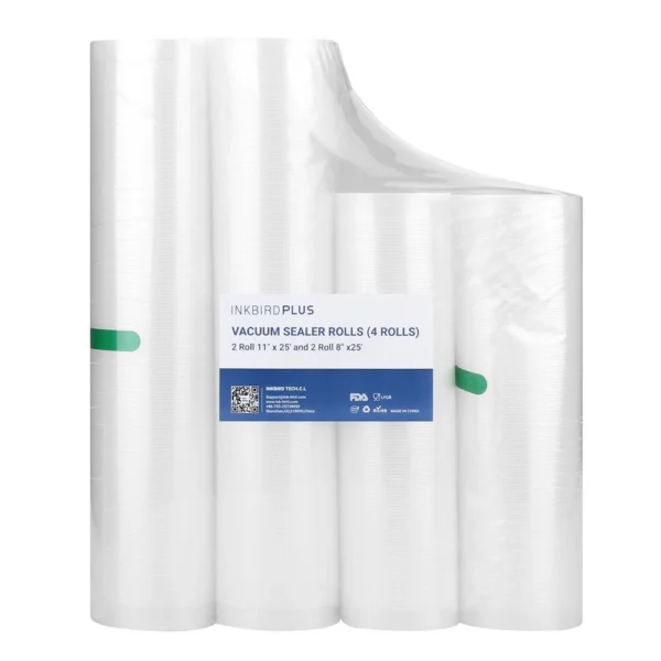 INKBIRD Vacuum Sealer Food Grade Sealing Bags Roll Precut Package Vaccum Storage Rolls Saver Freezer Safe Seal for Sous Vide Cooker