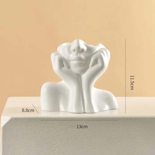 Nordic Vinyl Vase Creative Human Body Shape Hydroponic Vase Desktop Ornament Home Decor